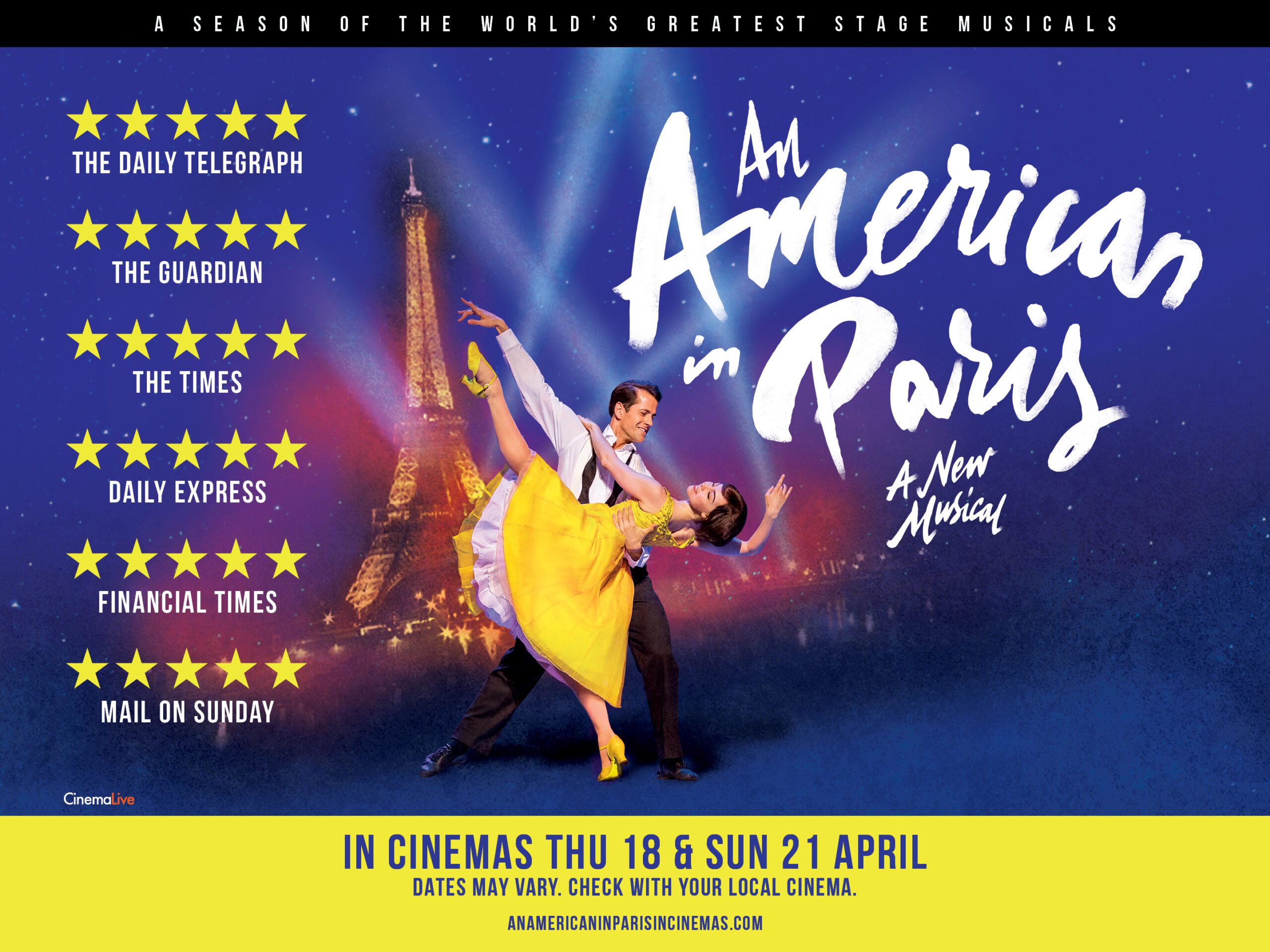 An American In Paris – The Musical (PG)