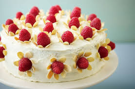 Vanilla raspberry and white chocolate cake